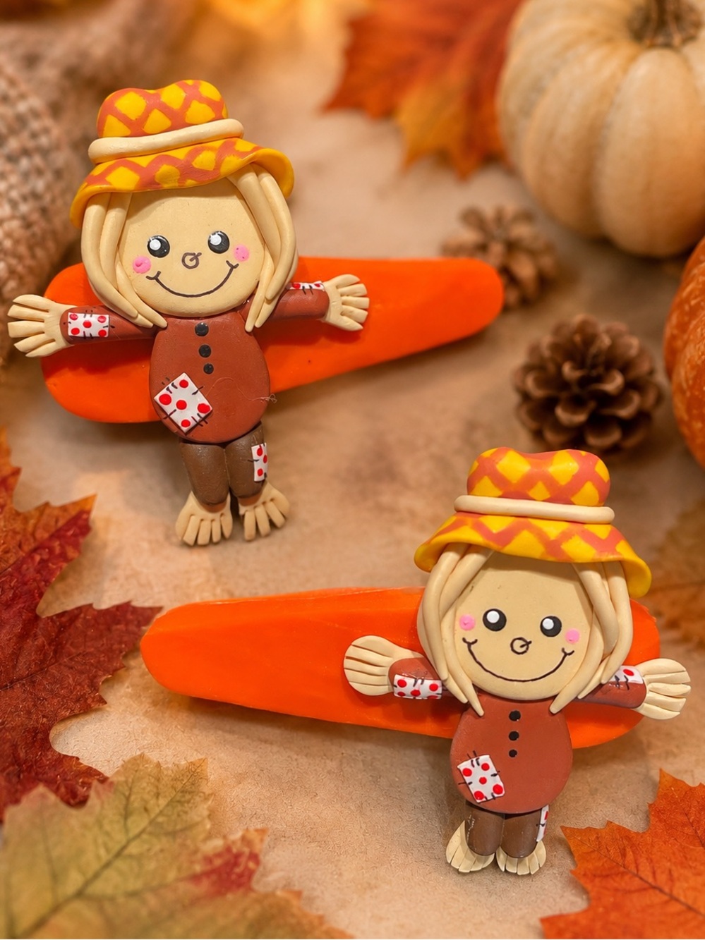 Scarecrow Fall Hair Clips